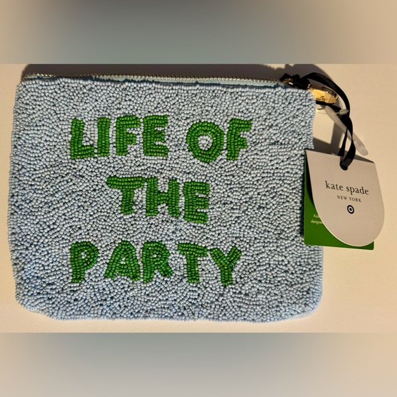 kate spade Handbags - Kate Spade x Target Green and Blue Beaded Clutch
